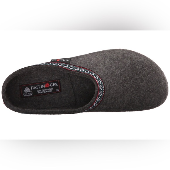 NWOB Haflinger Classic Grizzly clog wool slippers. Size 6 (37 European) - Picture 2 of 9